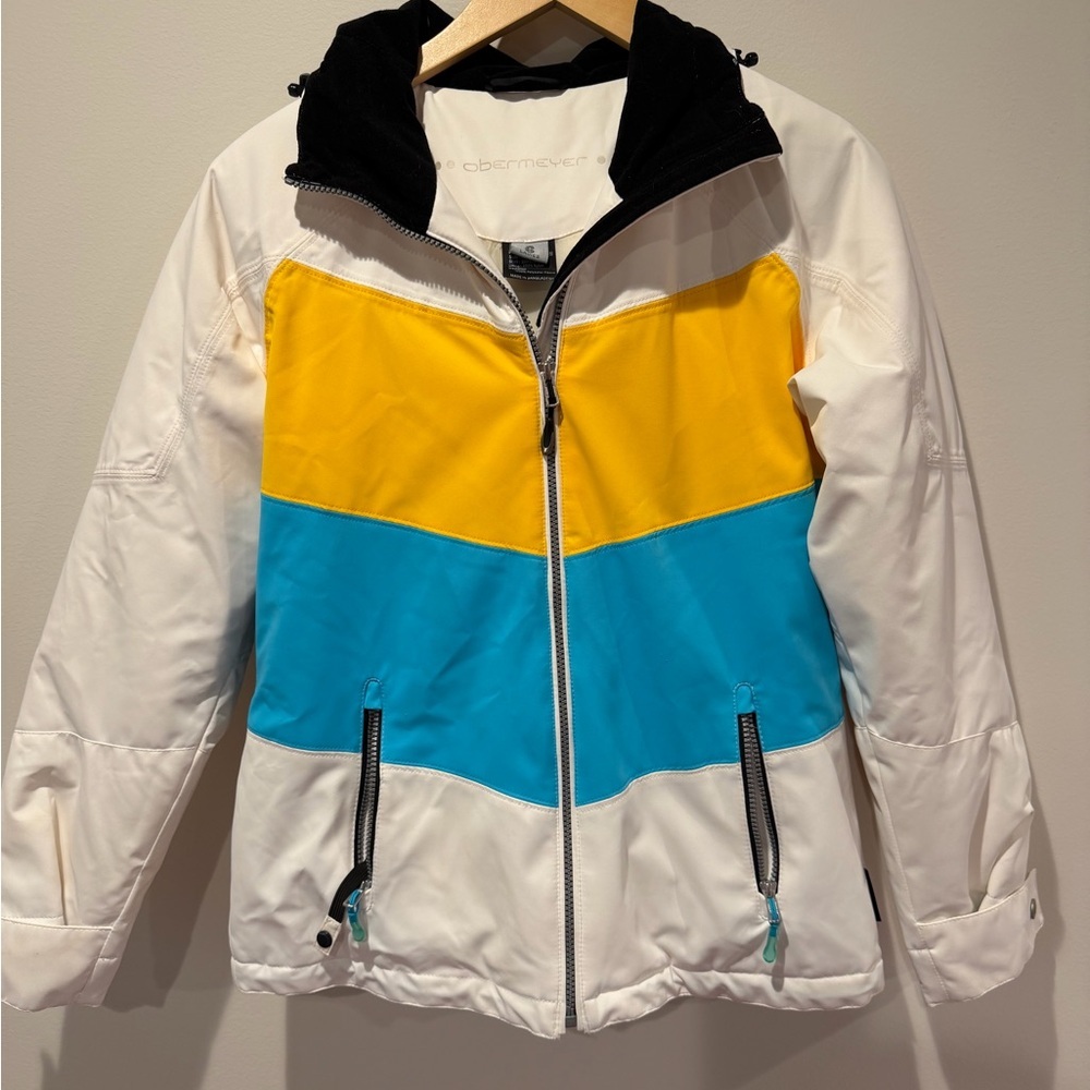 Obermeyer Color Block Hooded Ladies Ski Jacket